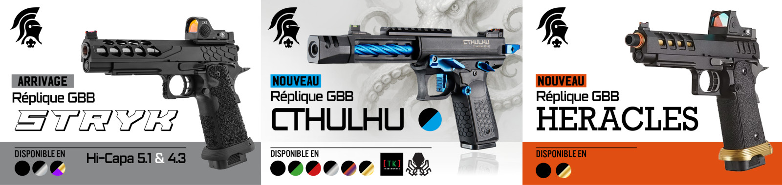 Arrivage LANCER TACTICAL / STRYK + CTHULHU + HERACLES