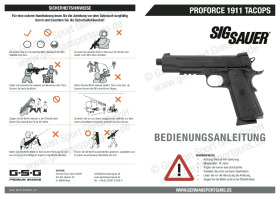 AIR PF 1911TAC E SigSauer ProForce 1911 Tacops BDA 24KW21 WZ