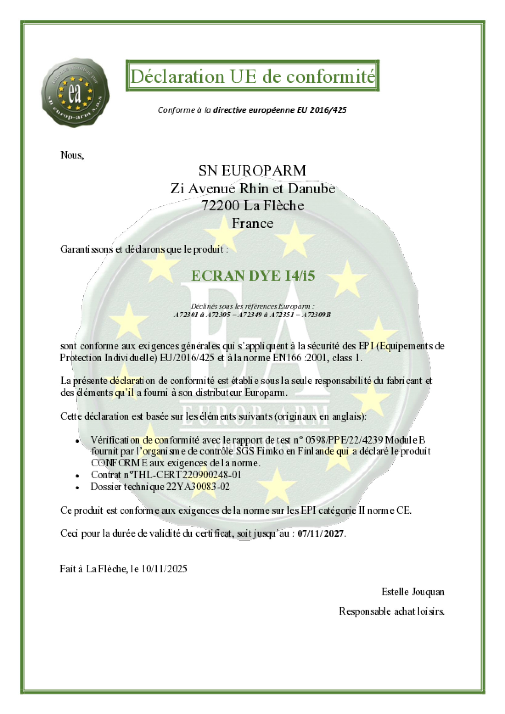 Declaration CE ecran i4 i5 7