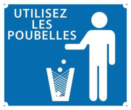 Sign ''Use the bins'' 30 x 25 cm