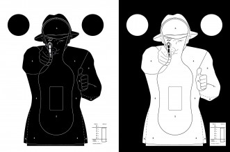100 Police silhouette cardboard targets 51 x 71 cm