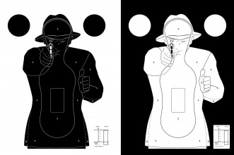 100 Police Silhouette Targets 51 x 71 cm