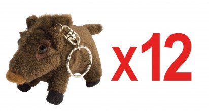 Keychain stuffed boar