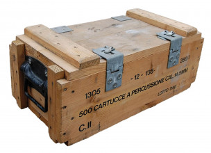 Caisse à munitions en bois de surplus