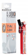 2 Sticks Lipo battery 2S 7.4V 1300mAh 25C