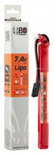 1 stick batterie Lipo 2S 7.4V 1000mAh 25C