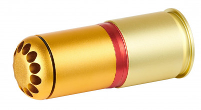 Photo A68595-1 Grenade 40mm à gaz 120 BB's Or/Rouge/Orange