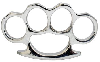 Poing américain argent aluminium