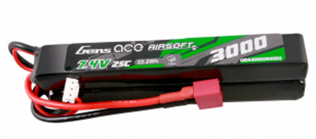 Photo BAT113-1 Lipo battery 2S 7.4V 3000mAh 25C 1 stick Genspow