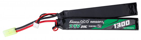 Batterie Lipo 2S 7.4V 1300mAh 25C 2 sticks Genspow