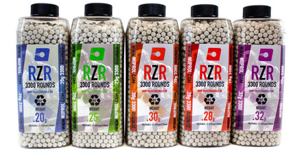 6mm RZR BIO Airsoft BBs in a bottle, 3350 BBs