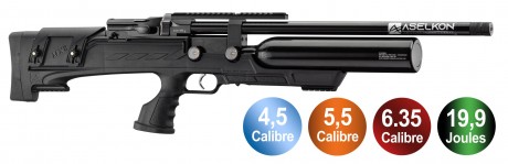 Carabine à air PCP Aselkon MX8 Evoc Régulateur <19J