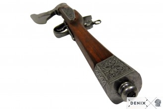 Photo CD1010-07 Réplique décorative Denix de pistolet hache du XVIIème siècle