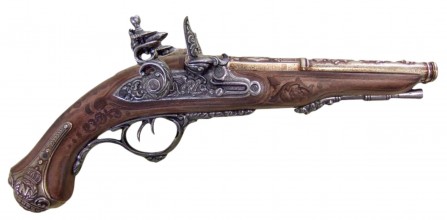 Decorative replica Denix of French pistol with 2 ...