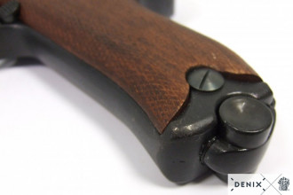 Photo CD10432-05 Denix Luger P08 Parabellum pistol with wooden stock