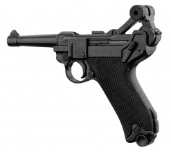 Photo CD1143-05 Réplique décorative Denix du pistolet allemand Luger P08