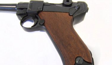 CD11432-03 Denix Luger P08 Parabellum pistol with wooden stock Photo CD11432-03 Denix Luger P08 Parabellum pistol with wooden stock