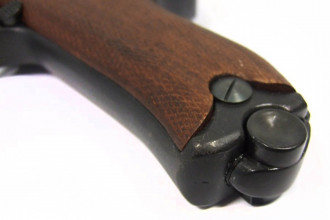 CD11432-05 Denix Luger P08 Parabellum pistol with wooden stock Photo CD11432-05 Denix Luger P08 Parabellum pistol with wooden stock