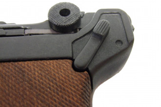 CD11432-06 Denix Luger P08 Parabellum pistol with wooden stock Photo CD11432-06 Denix Luger P08 Parabellum pistol with wooden stock