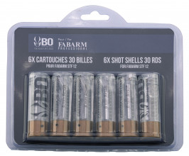 Photo CLG3050B-01.jpg Pack de 6 cartouches Fusil à pompe airsoft BO/FABARM clear