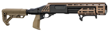 Photo LG3047T-01.jpg AT 8905 DOOMSDAY Tan Golden Eagle Pump Action Shotgun Replica