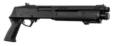 LG3055-02 Replica FABARM STF12 Short Initial pump shotgun black Gas Photo LG3055-02 Replica FABARM STF12 Short Initial pump shotgun black Gas
