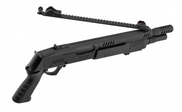 LG3060-06 Réplique fusil à pompe FABARM STF12 Short noir Gaz Photo LG3060-06 Réplique fusil à pompe FABARM STF12 Short noir Gaz