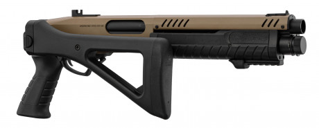 LG3064-02 Réplique fusil à pompe FABARM STF12 initial TAN Gaz Photo LG3064-02 Réplique fusil à pompe FABARM STF12 initial TAN Gaz