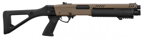 LG3064-03 Réplique fusil à pompe FABARM STF12 initial TAN Gaz Photo LG3064-03 Réplique fusil à pompe FABARM STF12 initial TAN Gaz