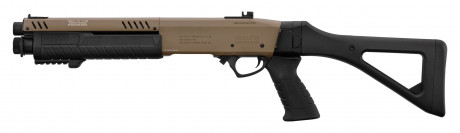 LG3064-04 Réplique fusil à pompe FABARM STF12 initial TAN Gaz Photo LG3064-04 Réplique fusil à pompe FABARM STF12 initial TAN Gaz