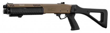 LG3064-05 Réplique fusil à pompe FABARM STF12 initial TAN Gaz Photo LG3064-05 Réplique fusil à pompe FABARM STF12 initial TAN Gaz