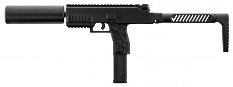 Réplique SMG VMP-1X Noire avec silencieux 