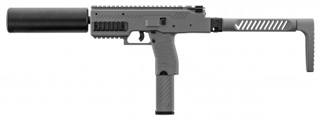 Airsoft replica Vorsk SMG VMP-1X gray with silencer 