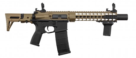 LK9052-3 Réplique AEG LT-19 GEN2 Silencer PDW 1J Tan / Noir Photo LK9052-3 Réplique AEG LT-19 GEN2 Silencer PDW 1J Tan / Noir