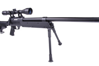 Photo LR1098-10.jpg Réplique sniper airsoft WELL MB06 SR-2 à ressort noire avec lunette et bipied