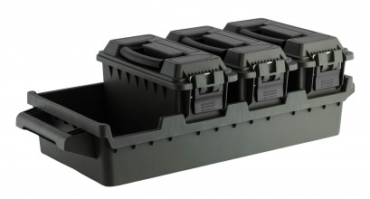 MAL970-2 Set 4 ammunition boxes with transport tray Photo MAL970-2 Set 4 ammunition boxes with transport tray