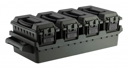 MAL970 Set of 4 ammunition boxes with transport tray Photo MAL970 Set of 4 ammunition boxes with transport tray