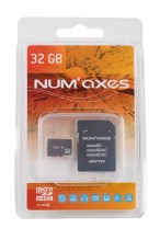 Num'Axes 8 to 64 GB micro SD card + adapter