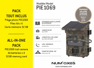 Photo NUM546P-09 Num'Axes Pack piège photographique PIE1069 (avec piles et avec carte SD)