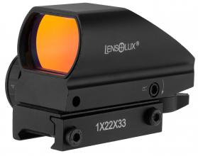 Photo OP0171-8-POINT ROUGE LENSOLUX REDDOT SIGHT 1X22X33 RETICULE INTERCHANGEABLE