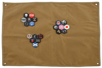 Photo PACKPAT02 Tan Patch Display with 20 Random Sentinel Gear Patches