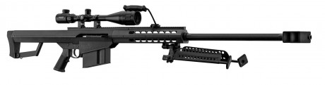 Photo PCKLR3050-04 Pack Sniper LT-20 black M82 1.5J + scope + bi-pod + handle
