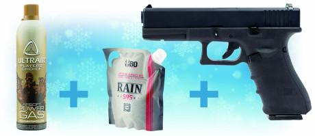 Pack de Noel réplique GBB Raven EU7 Noir + billes ...