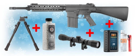 PACK NOEL SR25 + SCOPE + BIPIED + BILLES+ ...