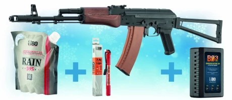 AEG AK74 replica Christmas pack + Lipo battery + ...
