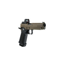 Photo PG2070TR-07.jpg ARCTURUS Pistolet GBB Vanguard 5'' RDS BLK/TAN