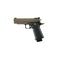 Photo PG2071T-01.jpg ARCTURUS Pistolet GBB Vanguard 4.3'' Hi-Capa BLK/TAN