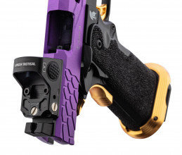 Photo PG9003-09 Pistolet Airsoft GBB Stryk Hi-Capa 5.1 Violet et Or Lancer Tactical avec RMR