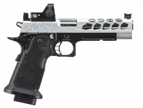 Photo PG9003S-2 Pistolet Airsoft GBB Stryk Hi-Capa 5.1 Silver Lancer Tactical avec RMR