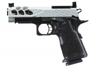 Photo PG9008S-1 GBB Stryk Hi-Capa 4.3 Silver Lancer Tactical Airsoft Pistol